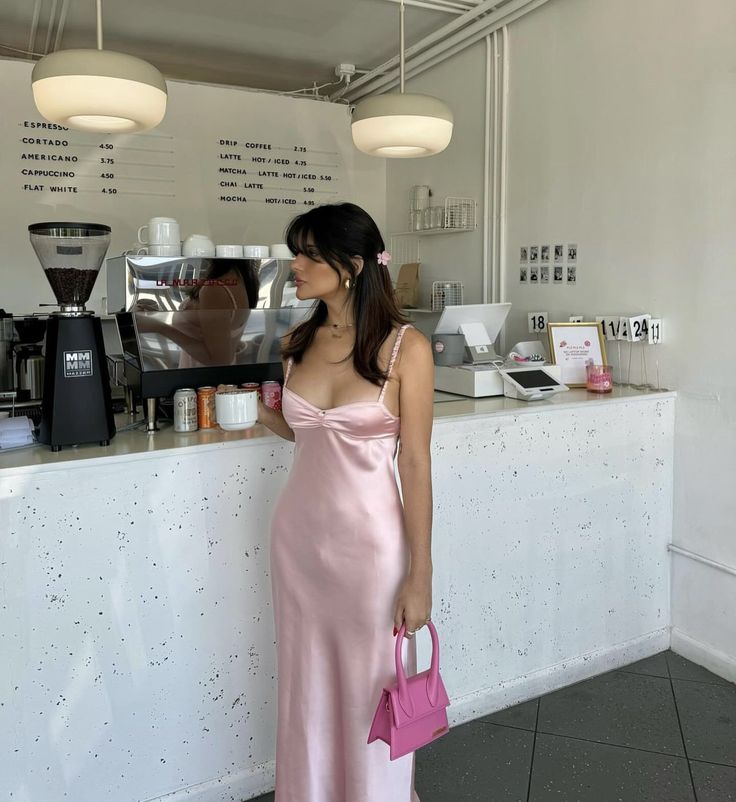 Simple Straps Sleeveless Party Dress Satin Pink Prom Dress cg25258