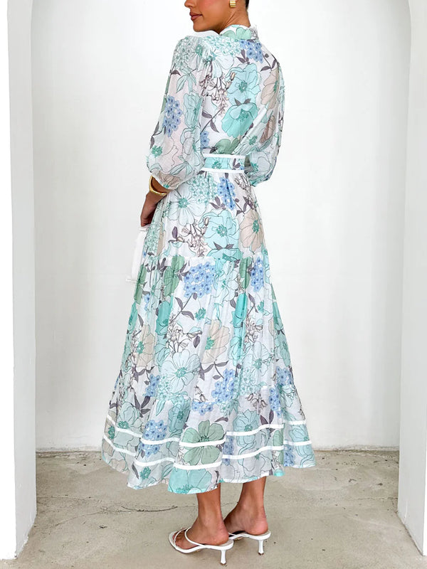 Exquisite and Elegant Print Women's Dress