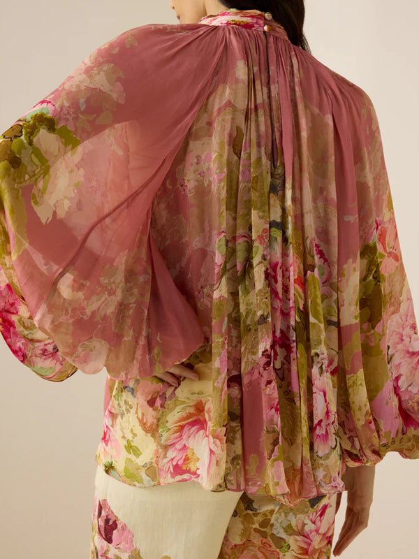 Chiffon Print Temperament Women's Suit