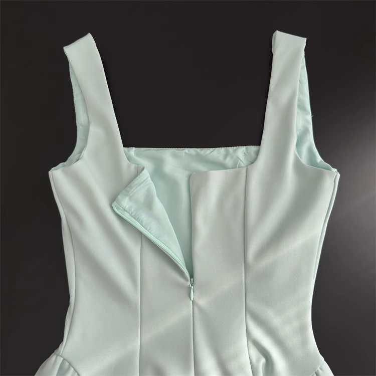 Sweet and niche summer temperament high waist design dress DP0005