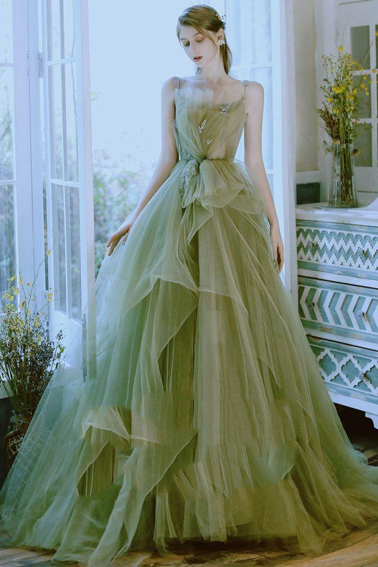 loveedsTM-New Green Forest Evening Dress