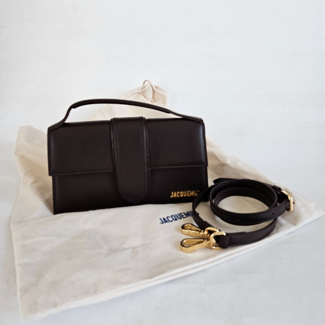 Jacquemus Le Bambino brown leather shoulder bag