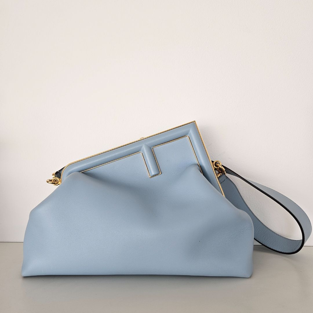 Fendi Blue Fendi First Clutch Bag