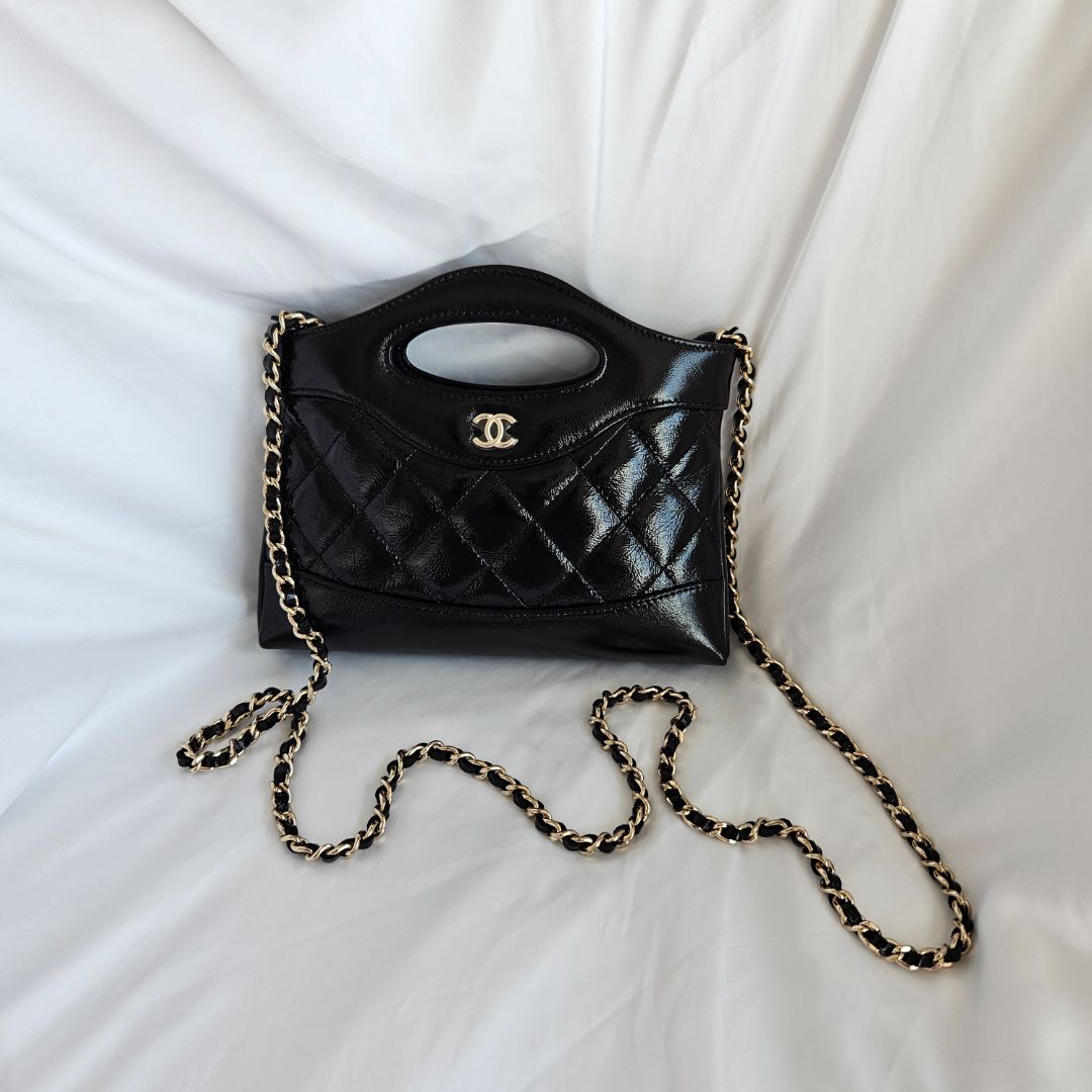 Chanel quilted Black Mini 31 Aged Skin Leather Bag