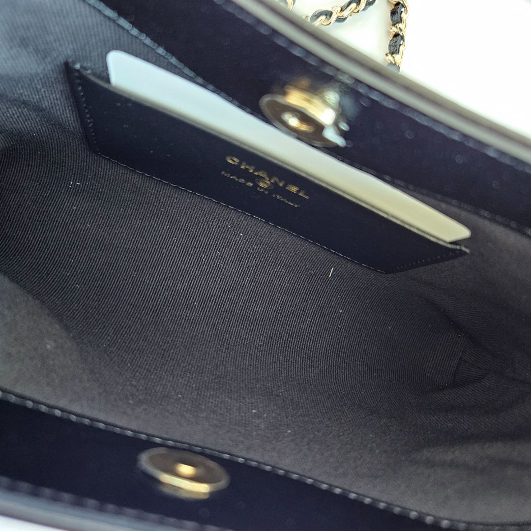 Chanel quilted Black Mini 31 Aged Skin Leather Bag