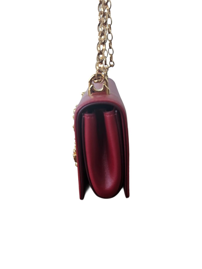 Dolce & Gabbana Red Small DG Girls Crossbody Leather Bag