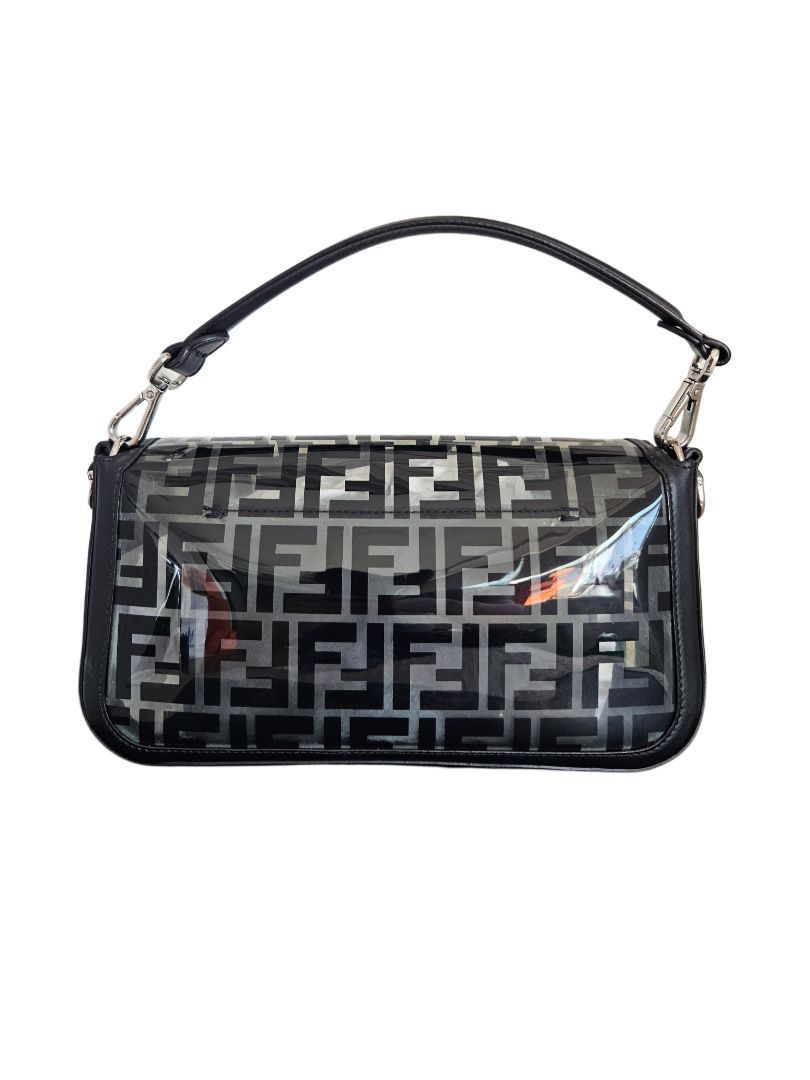 Fendi Baguette NM Bag Zucca PU Medium Black