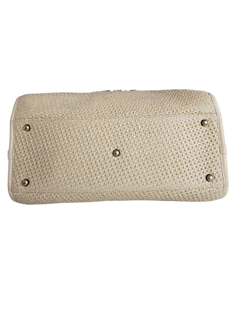 Chanel Beige Raffia Deauville Shopping Tote Bag