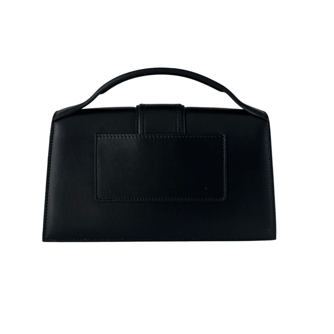 Jacquemus Le Grand Bambino Shoulder Bag in Black Leather