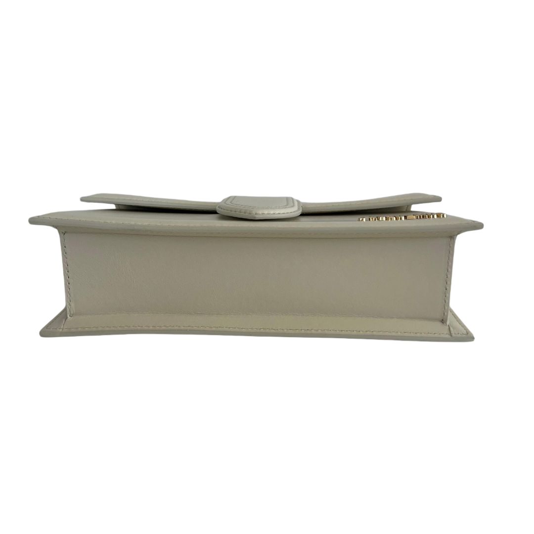 Jacquemus Le Grand Bambino Shoulder Bag in Cream Leather