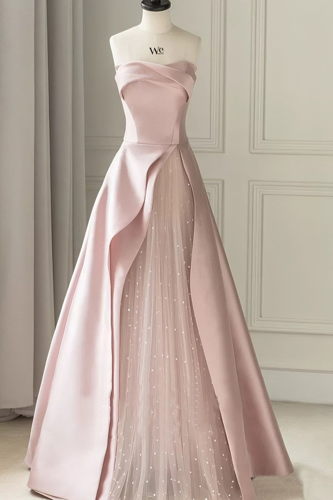 loveedsTM-Pink tube top evening dress