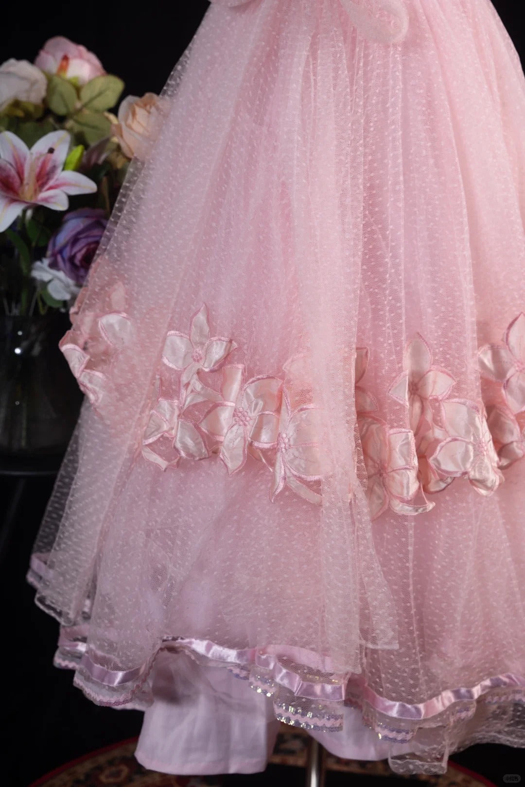 Pink Sweet Tulle Homecoming Dress Vintage Prom Dress Birthday Dress gh4542