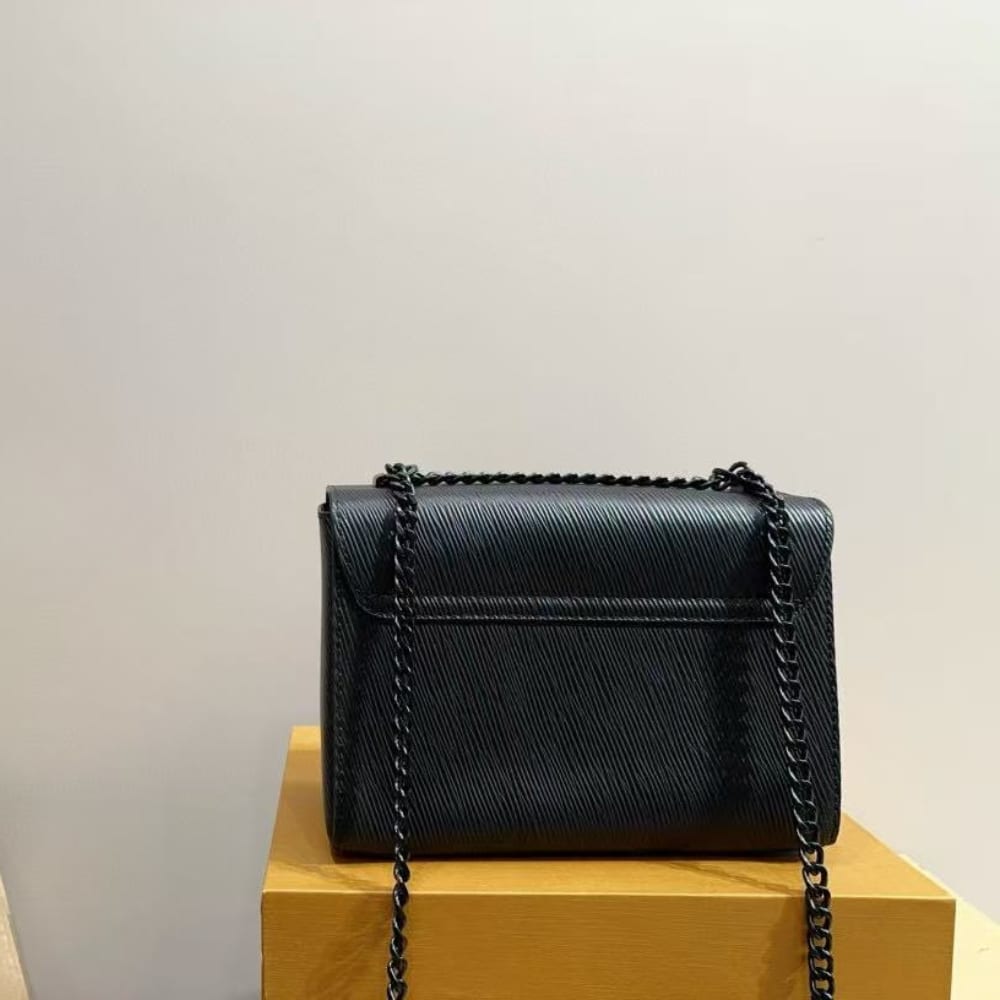 LOUIS VUITTON TWIST MM BAG ALL BLACK 23CM M25325