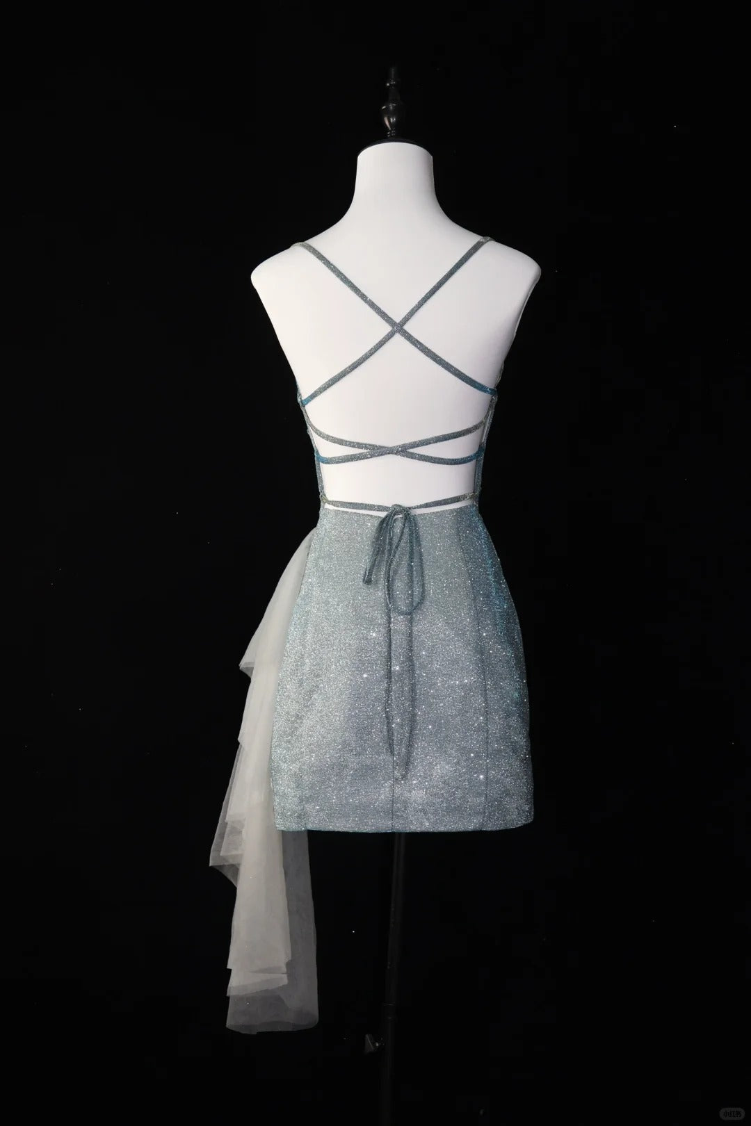 Silver Sparkling Homecoming Dress Backless Short Prom Dress Evening Dress Party Dress gh4541