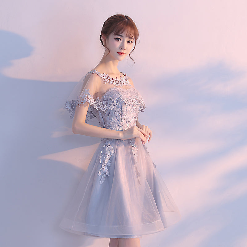 Cute lace short prom dress homecoming dress 8334
