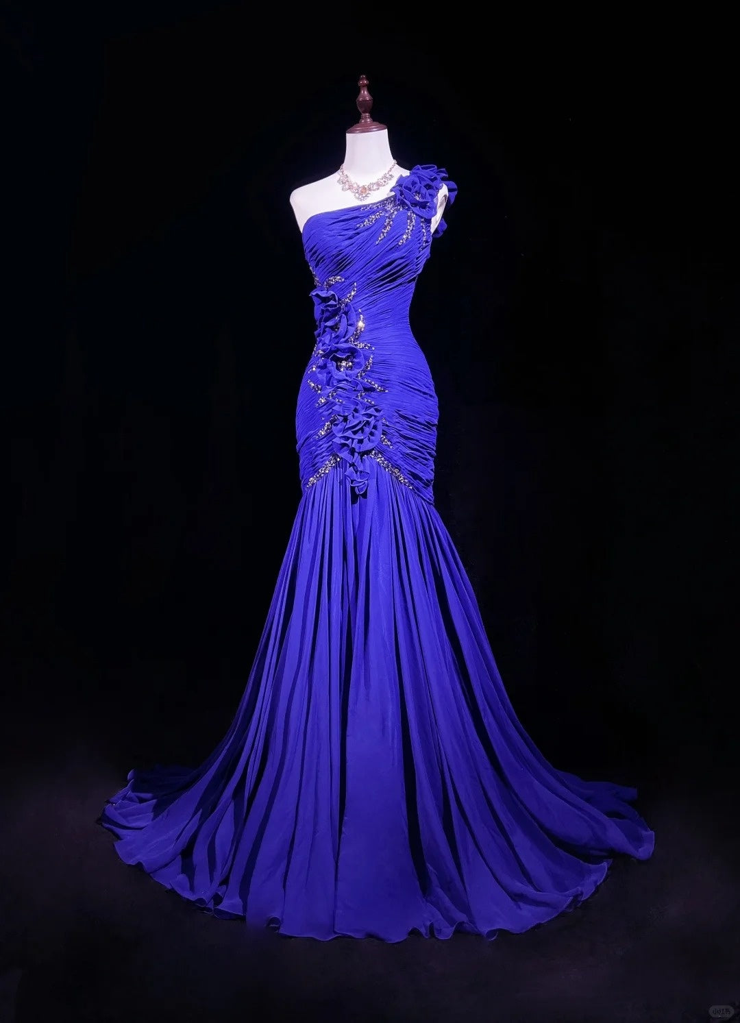 Purple Gorgeous Shiny Elegant Fashion Exquisite Beaded Floral Long Tulle Floor Length Mermaid Ball Gown Evening Gown Prom Dress Party Dress gh3857