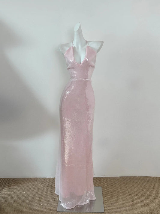 Pink Shiny Fashion Long Mermaid Sparkling Slim Fit Sequin Ball Gown Evening Dress Birthday Party Dress Prom Dress gh3799