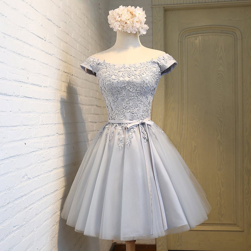 Cute lace short prom dress homecoming dress 8290