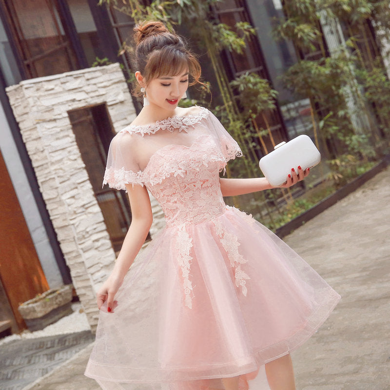 Cute lace short prom dress homecoming dress 8334