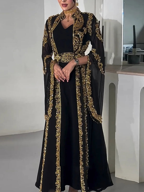 Retro Palace Style Women's Dress Set
