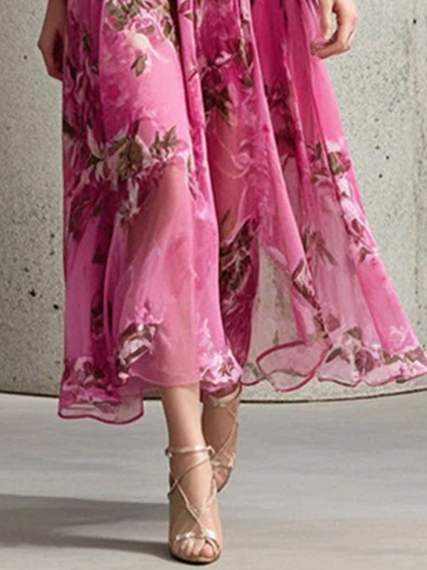 Elegant Chiffon Printed Elegant Ladies Dress