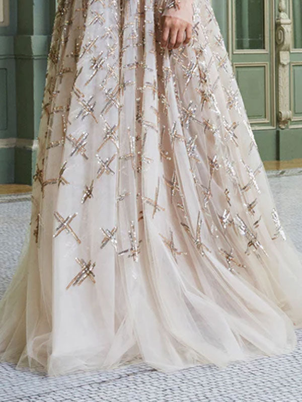 Gradient Mesh Wedding Women's Dress