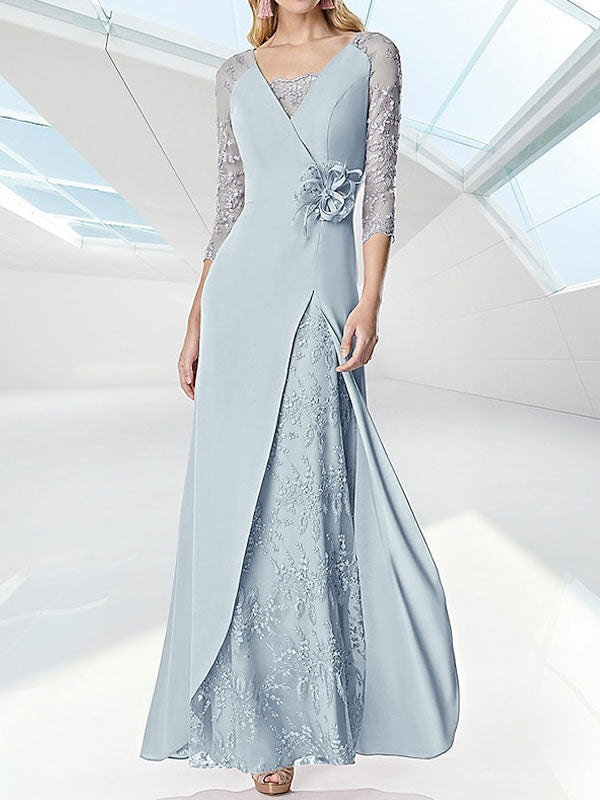 Elegant Lace Flowing Dress