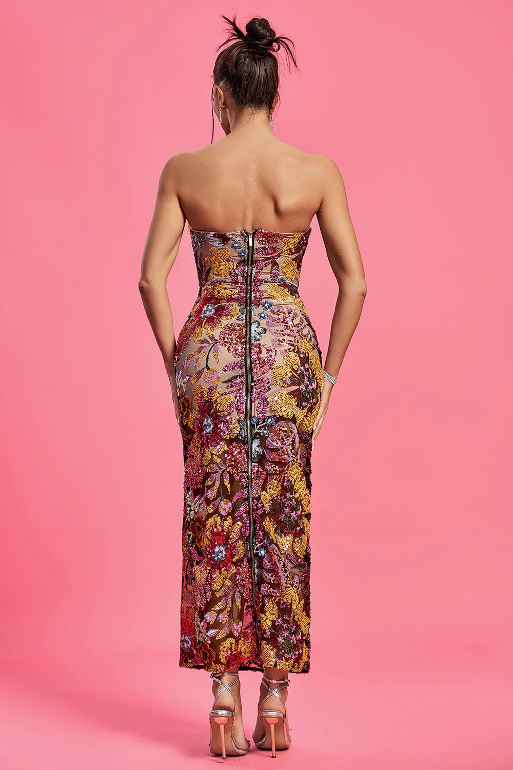 loveedsTM-Strapless sequined dress-vx