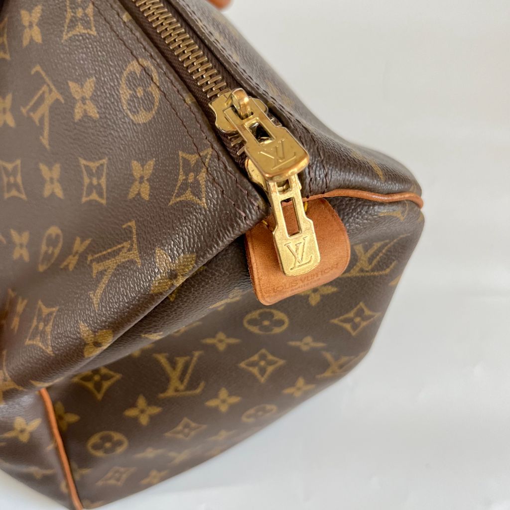 Louis Vuitton Monogram Canvas and Leather 45 boston bag