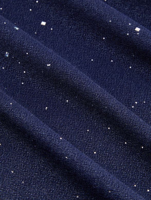 Cowl Neck Sequin Ruffle Maxi Dress Navy Blue Evening Dress      cg25206