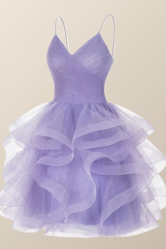 Lavender short a-line party dress homecoming dress cg25033