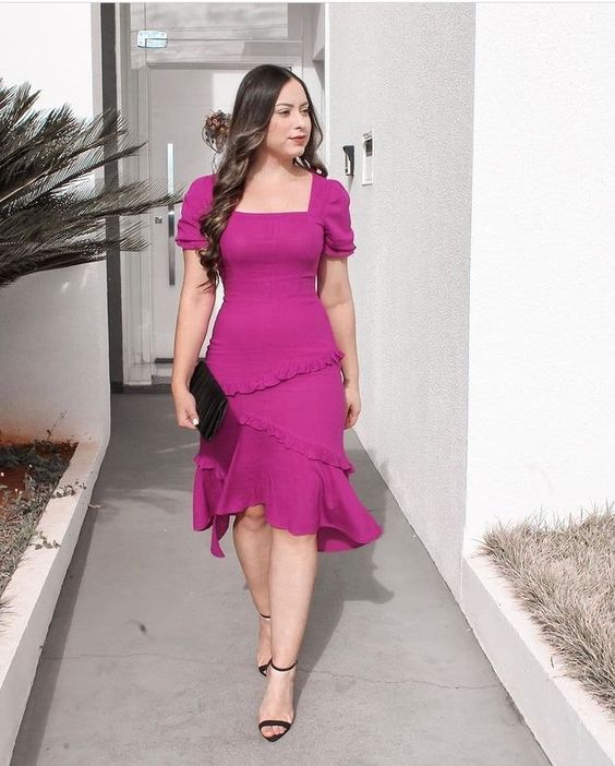 Short Sleeve Midi Dress,Short Evening Dress fg5835