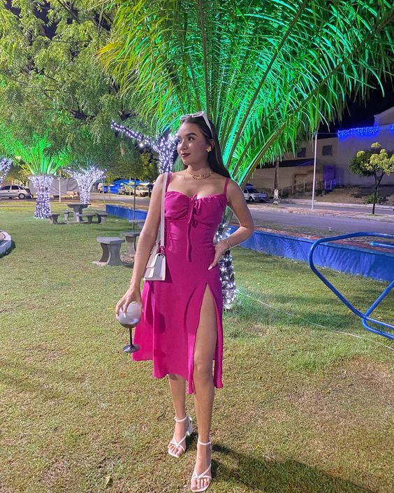 Side Slit Sleeveless Midi Dress,Short Evening Dress fg5831