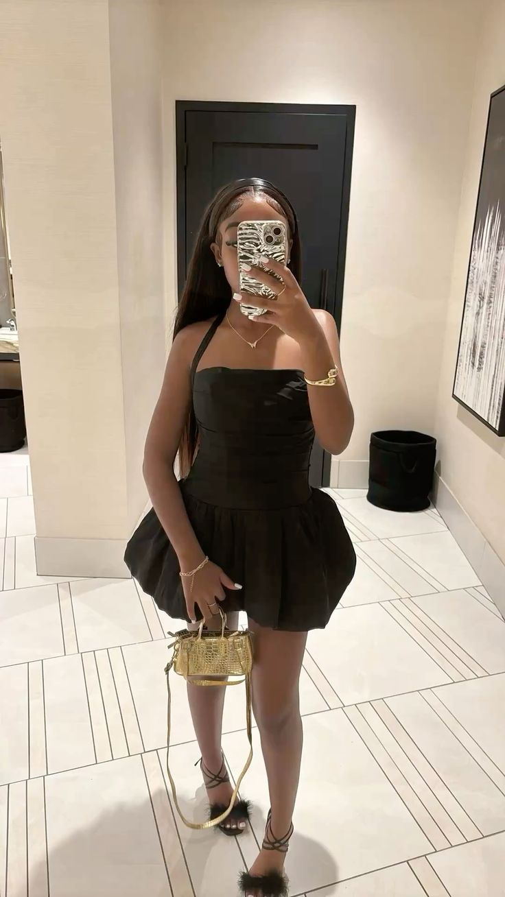 Black Birthday Dress Homecoming Dress Short Party Dress fg7730