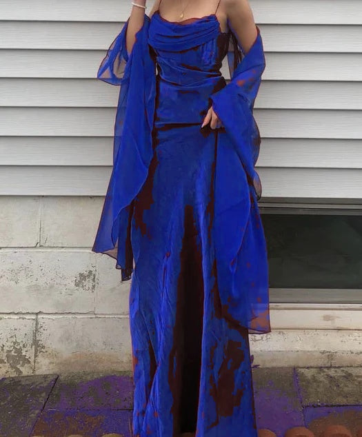 Spaghetti Straps Simple Burgundy Long Prom Dress fg1794