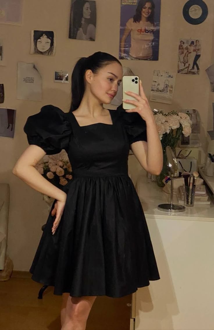 A Line Black Short Party Dress Cocktail Dresses Homecoming Dress cg25871