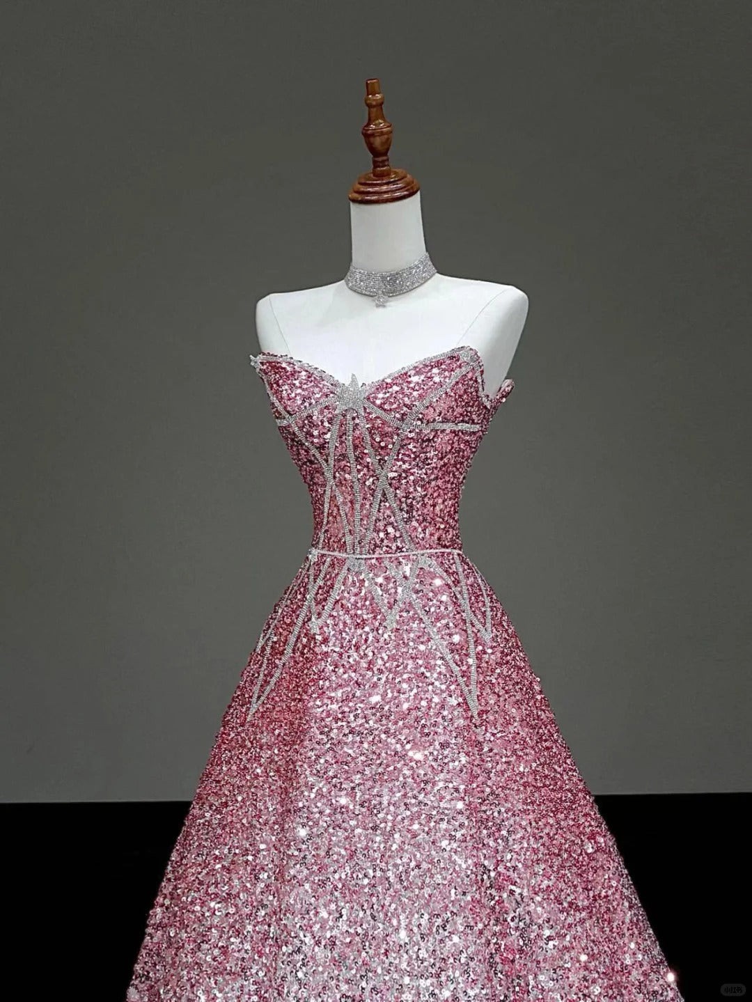 preppydressess -Pink shiny gorgeous long sequin prom dress evening dress party dress gh5118