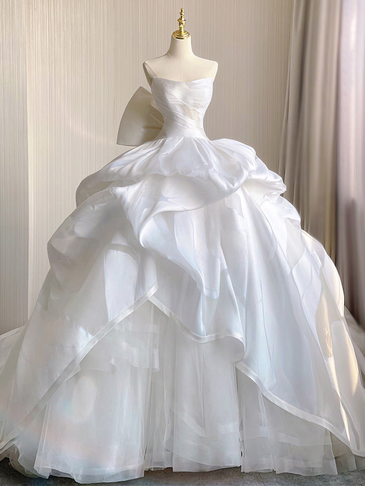 White Wedding Dresses Gorgeous Bridal Gown fg5696