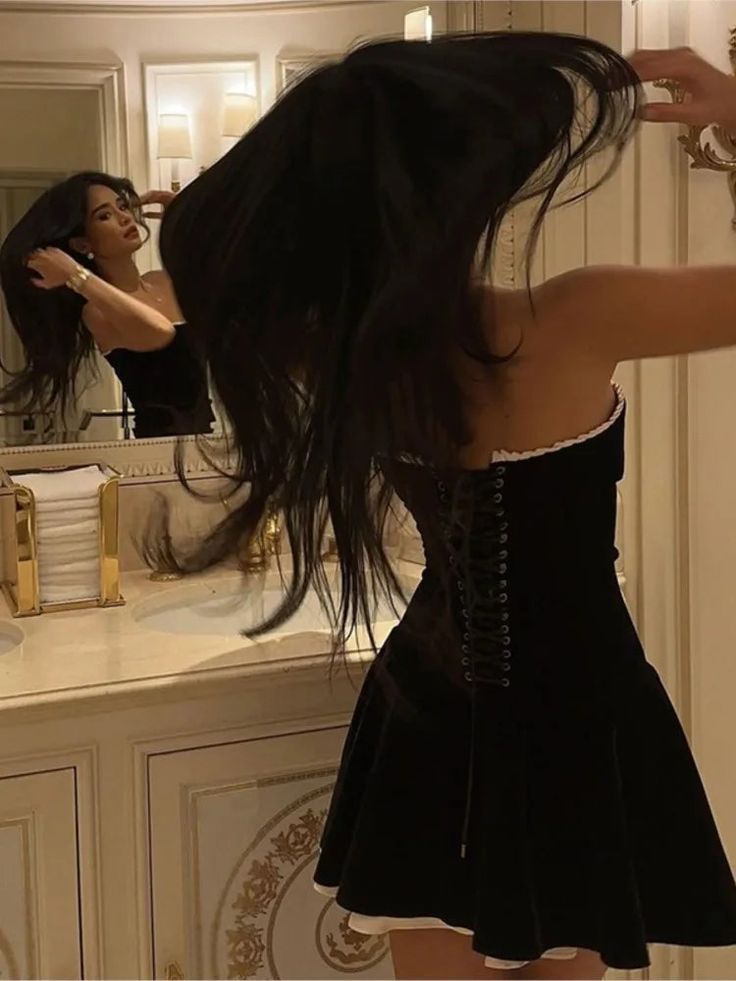 cute a line black strapless homecoming dress 18th birthday outfits cg25080