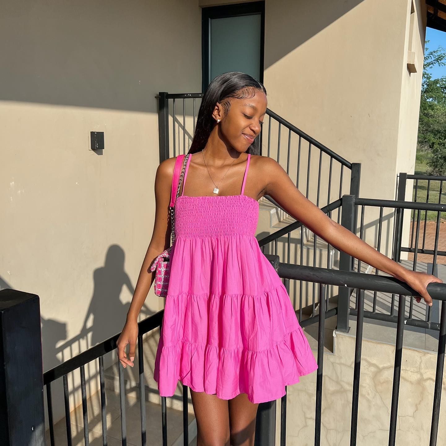 Casual Pink Short Homecoming Dress,Pink Party Dress fg5811