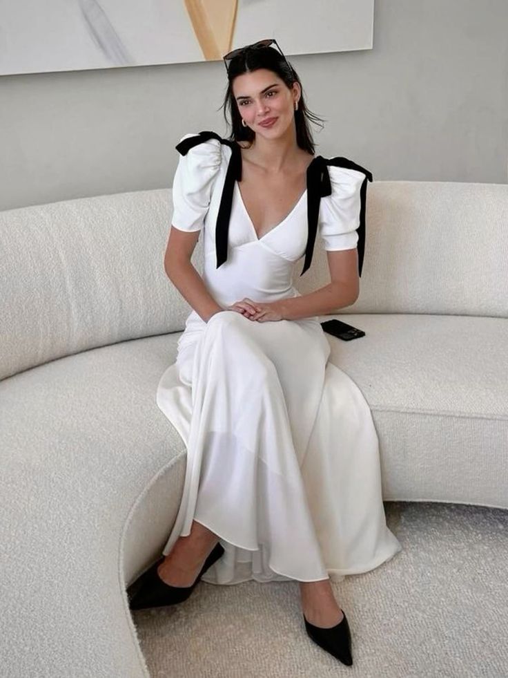 Maxi Dress for Women V-neck Puff Sleeve Elegant Party New Fashion Evening Dress     fg5978