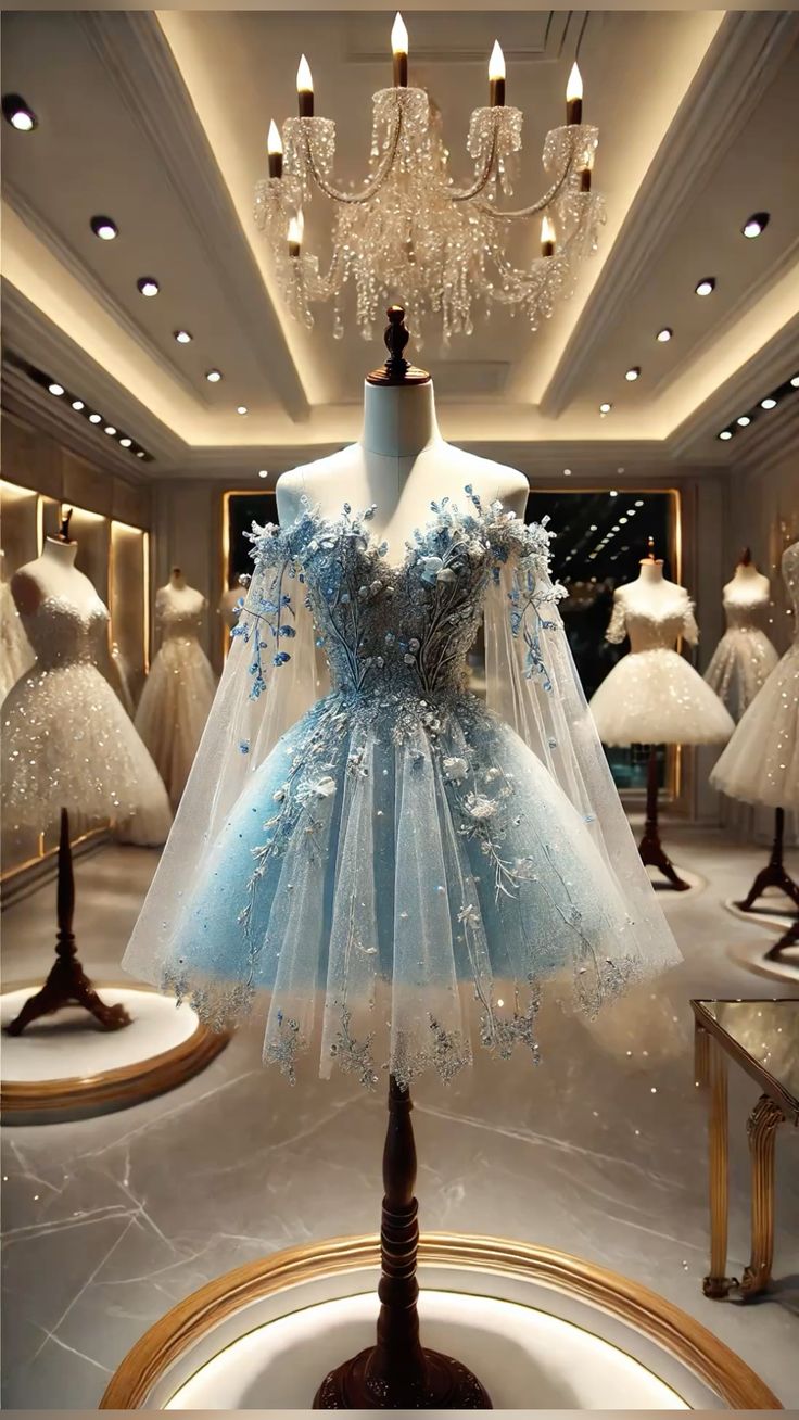 A Line Tulle Blue Short Party Dress Cocktail Dresses Homecoming Dress cg25677