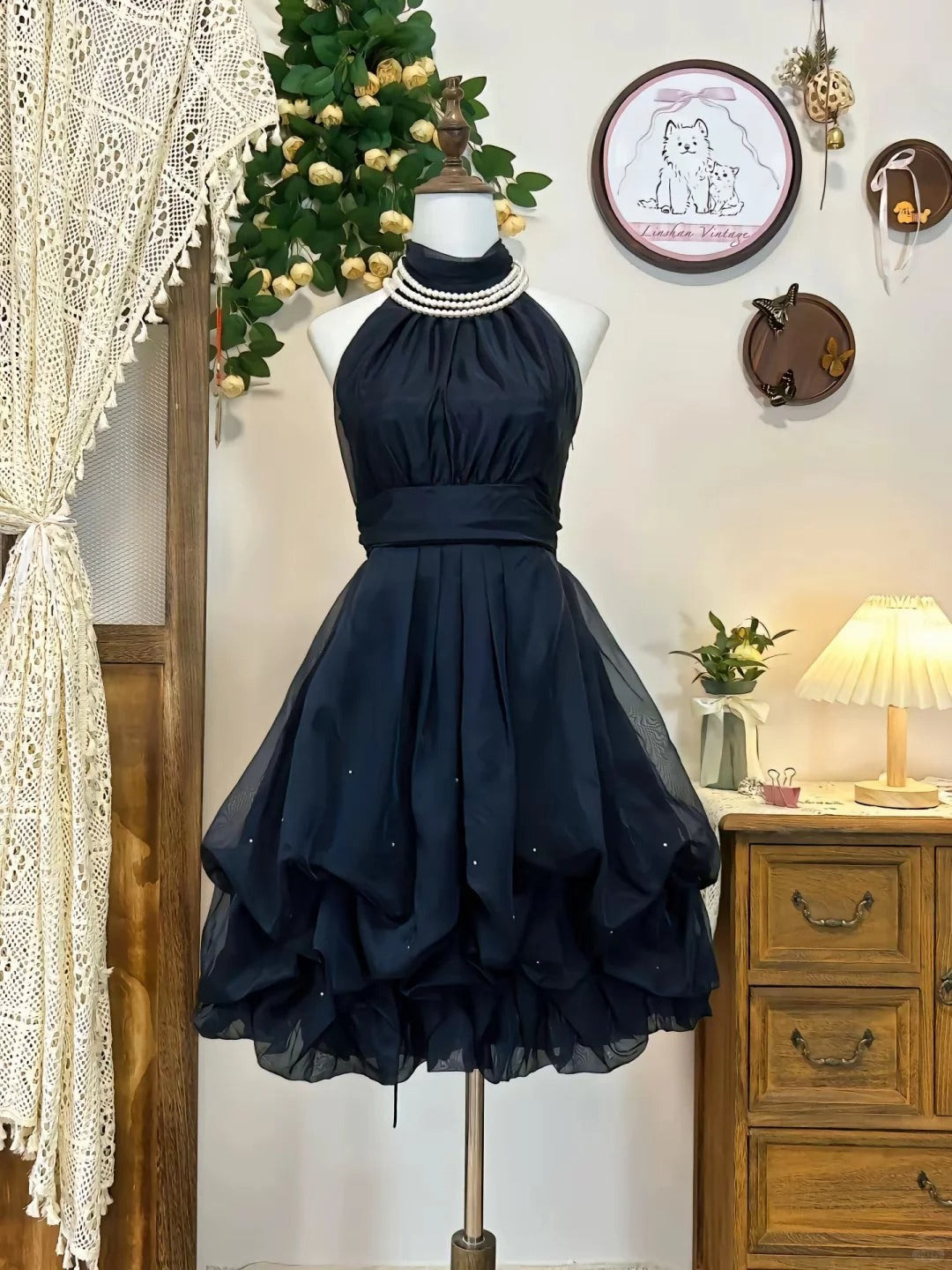A Line Black Vintage Short Party Dress Cocktail Dresses Homecoming Dress cg25826