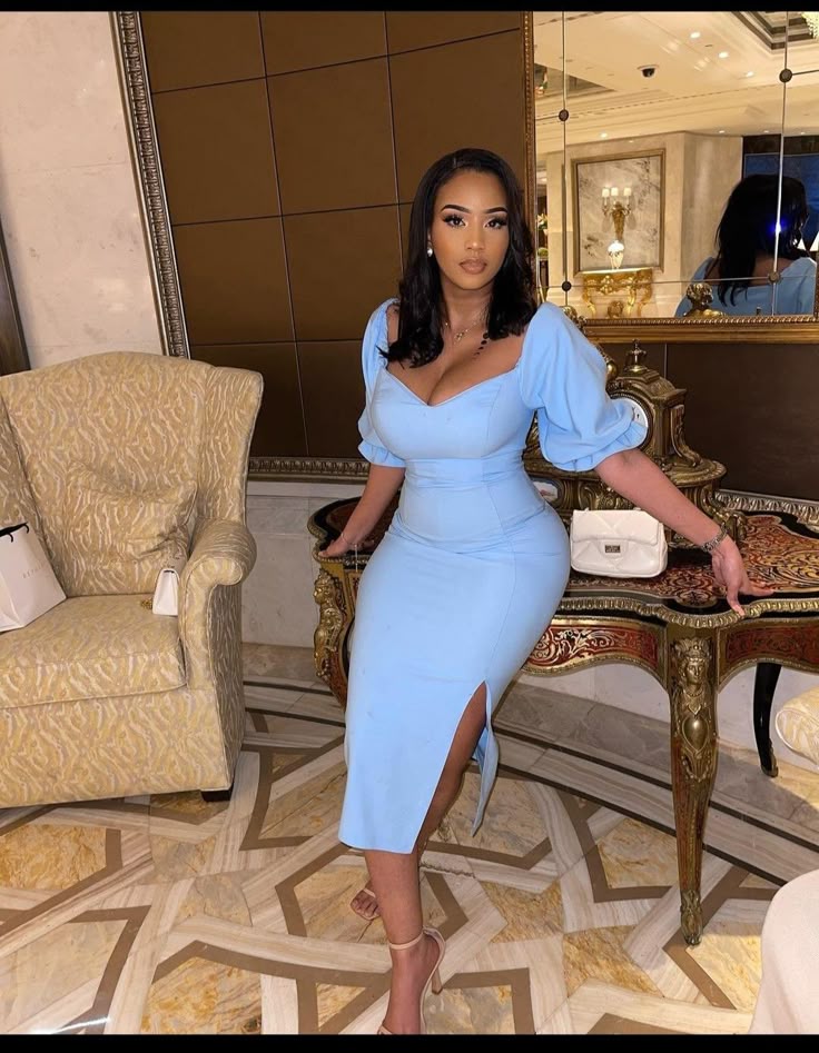 Sexy party evening dress Blue Simple Prom Dresses fg1374