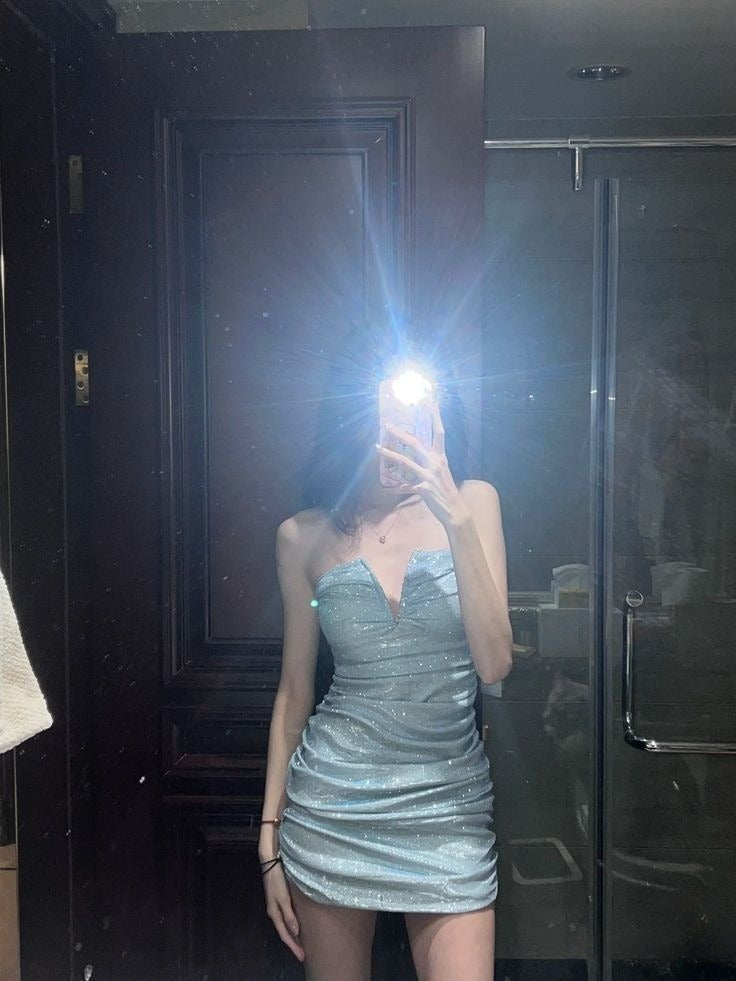 Short V Neck Party Dress Homecoming Dress cg25650