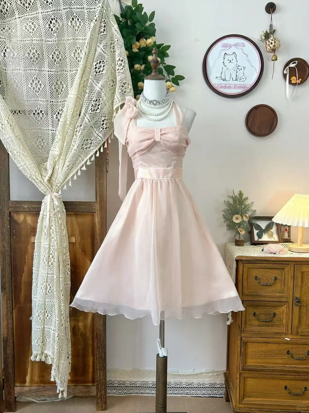 A Line Pink Vintage Short Party Dress Cocktail Dresses Homecoming Dress cg25800