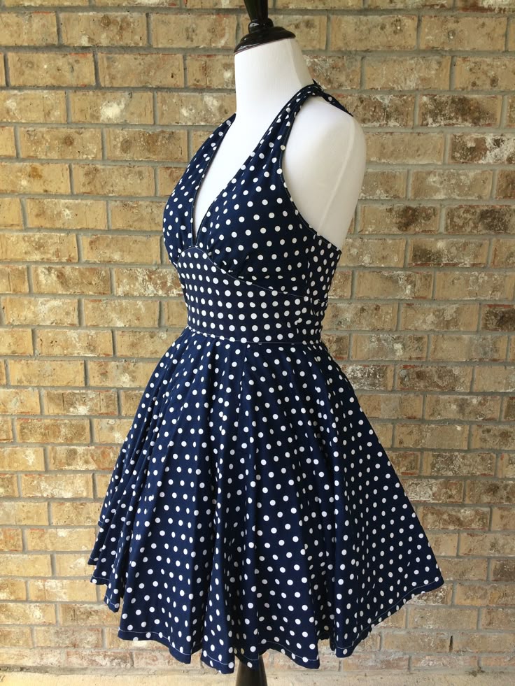 A Line Navy Polka Dots Homecoming Dress Short Evening Dress Cocktail Dresses Short Party Dress fg7945