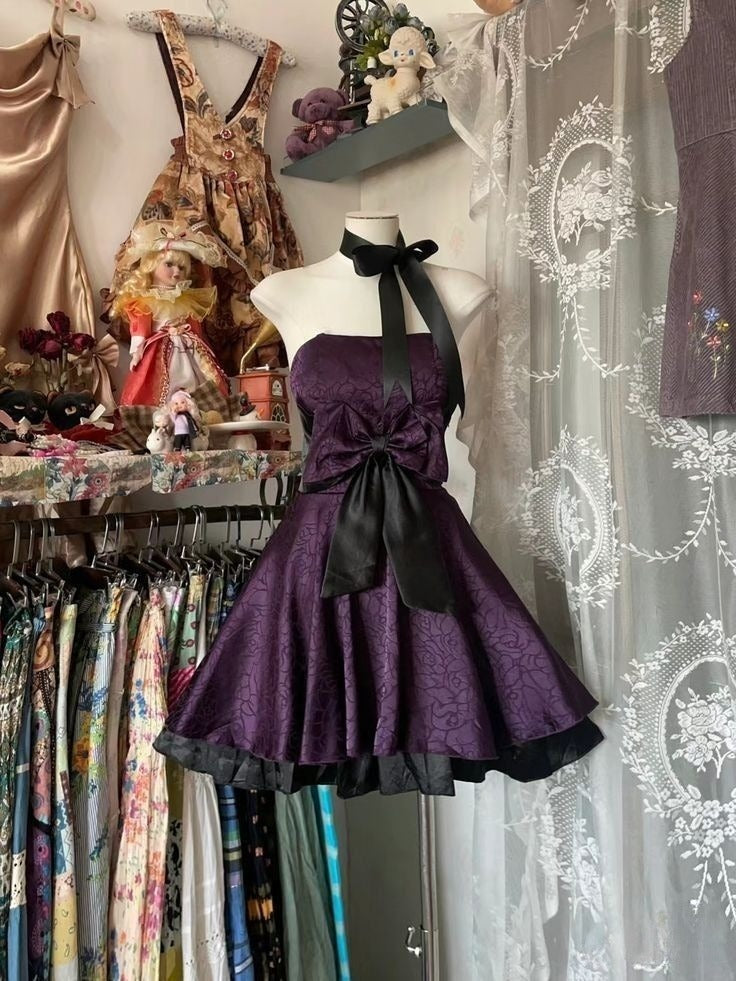 Purple Vintage Short Party Dress Cocktail Dresses Homecoming Dress cg25840