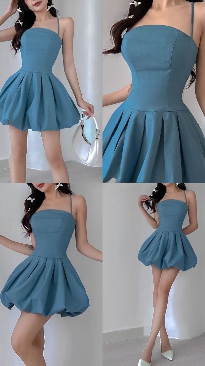 A Line Blue Short Evening Dress Cocktail Dresses Short Party Dress fg7880