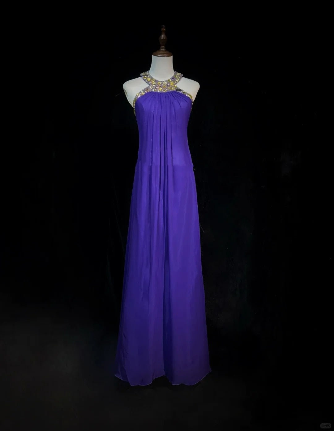 Purple Vintage Fashion Elegant Exquisite Gem Rhinestone Beading Long Floor Length Tulle Ball Gown Evening Dress Party Dress Prom Dress gh3863